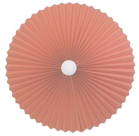 Rosette plisse til loft abrikos Ø45 med ledning